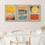 «Abstract Vibrant Color Blocks» Mid-Century Colorful Polygon Collage Abstract Geometric - 3 pièces, ensemble d'art graphique sur toile flottante-75849865-75849864