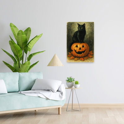 Art contemporain, art mural rétro, fantaisiste, chat, automne
