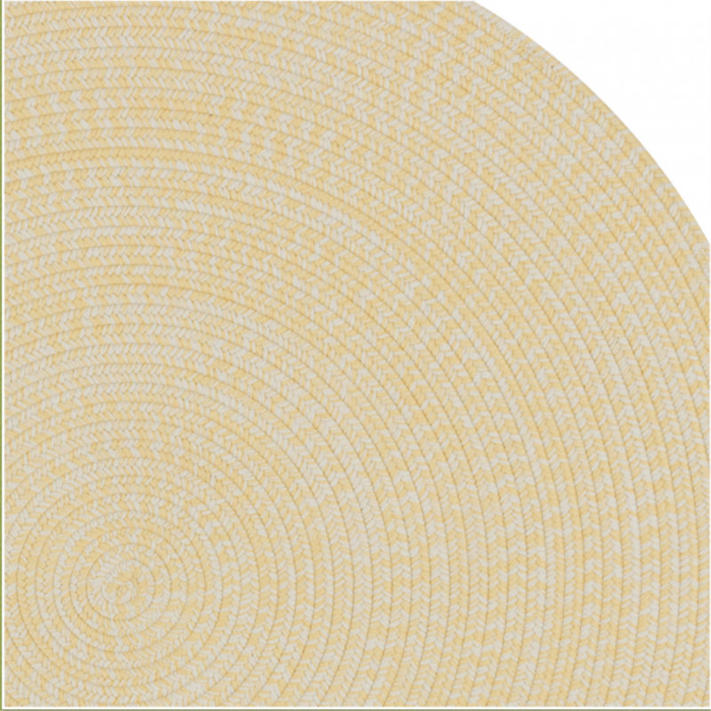 Tapis beige tressé Longe, Rond 6 pi