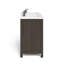 Leary 60-Inch W X 20-Inch D Centre Rectangle Basins Vanity Top In White Engineered Stone