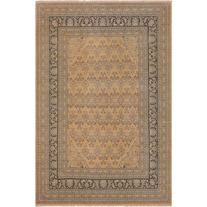 Tapis unique brun de 9 pi 2 po x 12 pi Ozella par Arshs Fine Rugs