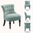 Chenille Upholstered Button Tufted Wingback Side Chair-351151114