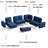 Sherry 106" Upholstered Modular Sectional with Sotrage Ottoman & USB Charging-122875785