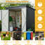 Armoire de rangement de jardin noire de 6 pi x 4 pi - Remise d'extérieur toutes saisons 6 pi x 4 pi Scratch pour outils, animaux de compagnie et intempéries