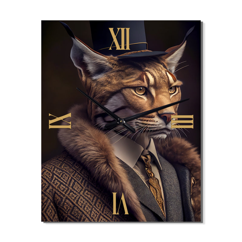 Horloge murale chat élégant, Très petit