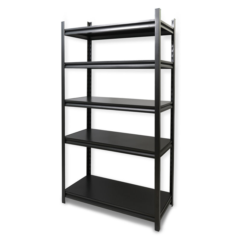 Tablette de rangement Rebrilliant 5 couches en métal noir robuste