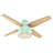 52" Cranbrook 4 - Blade Flush Mount Ceiling Fan with Lights and Remote-17799247