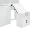 Lit escamotable mural simple avec placard, tiroirs et bureau - blanc