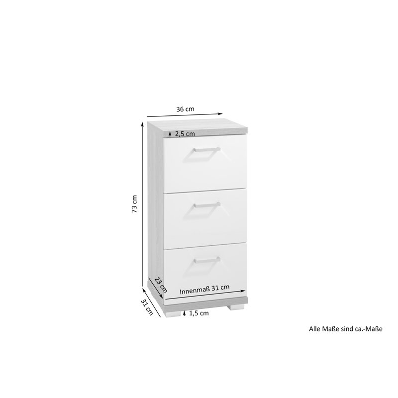 Pegues Bathroom Cabinet, Dark Grey