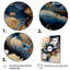 «Blue and Gold Floral Bunch III», art mural floral grand-1036137240-1036137244