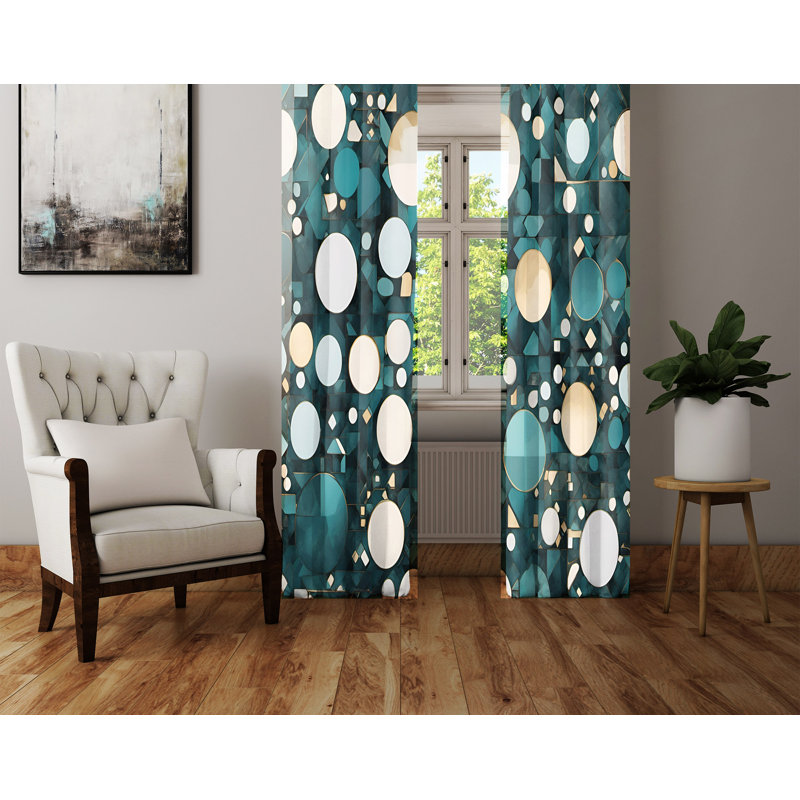 Semi Sheer Curtain Pair, 56" W x 78" L