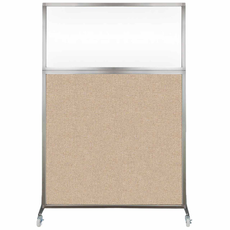 Cloison de bureau Hush - fenêtre transparente, 48", Bleu