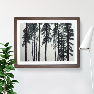 Great Pine Tree Forest 1 Piece Single Picture Frame and Floater Frame Wall Art