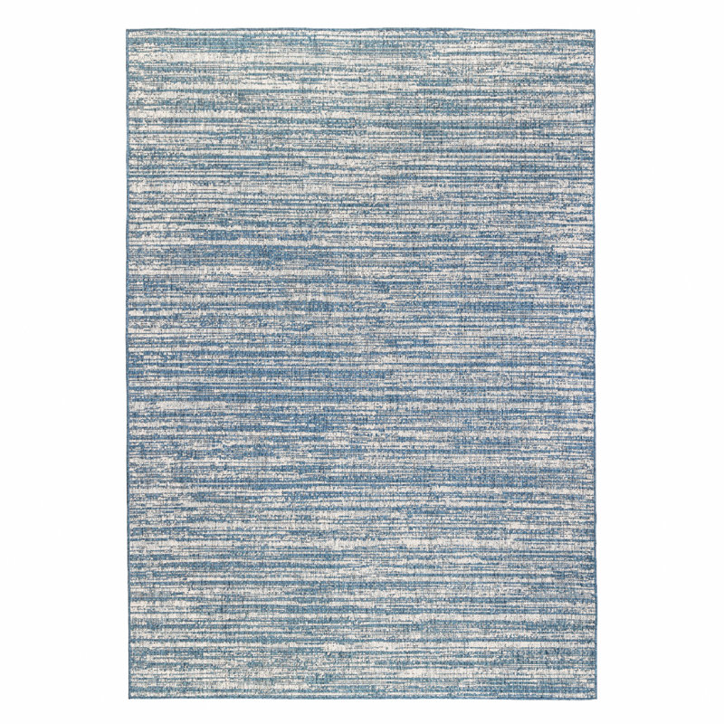Tapis d'intérieur / extérieur contemporain à tissage plat, Rectangle 8 pi x 10 pi