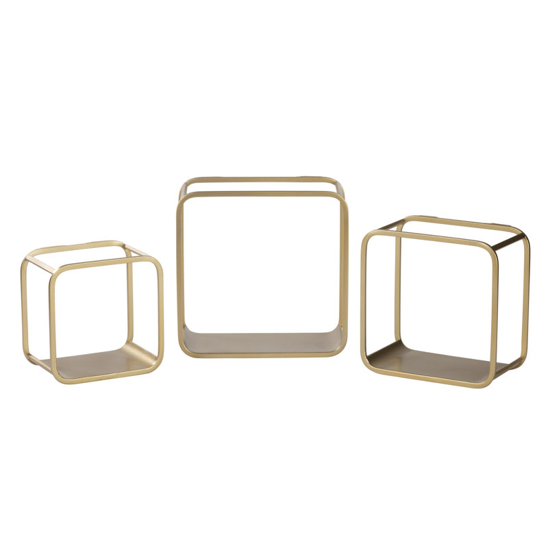 Aeesha 3 Piece Cube Iron Cube Shelf