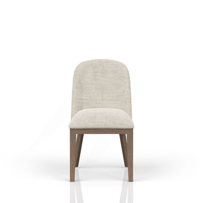 Chaise rembourrée cacao et ivoire (ensemble de 2)