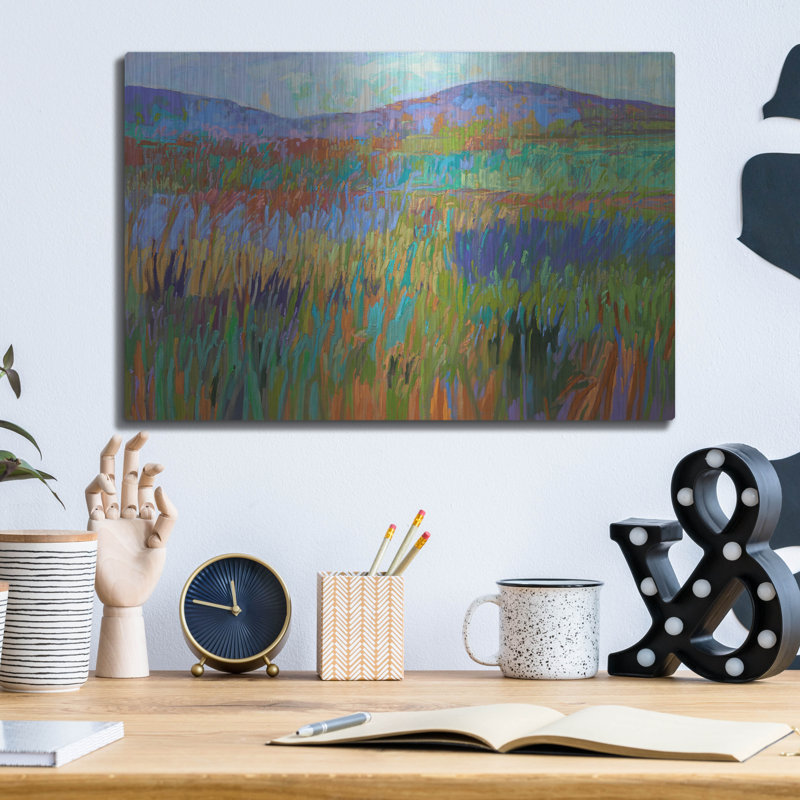 Winston Porter «Color Field 68» par Jane Schmidt, art mural en métal, H 12 po x l 16 po
