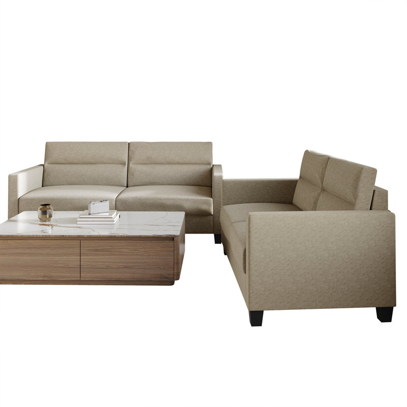 Ensemble de salon 2 pièces Macy, Velours beige foncé