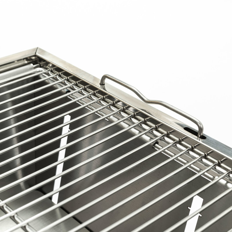 Barbecue au charbon de bois pour les loisirs en plein air - pliable, construction en acier et pique-nique portable plié, corps chauffant