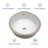 16" L x 16" W Undermount Bathroom Sink Circular White Ceramic Bathroom Sink with Overflow
