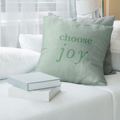 Cotton Blend Reversible Throw Pillow