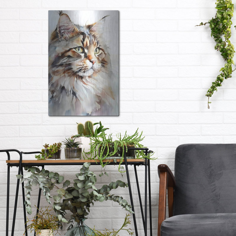 «Maine Coon Cat» par Petals Prints Design «Maine Coon Cat» par Petals Prints Design, H 16 po x l 12 po