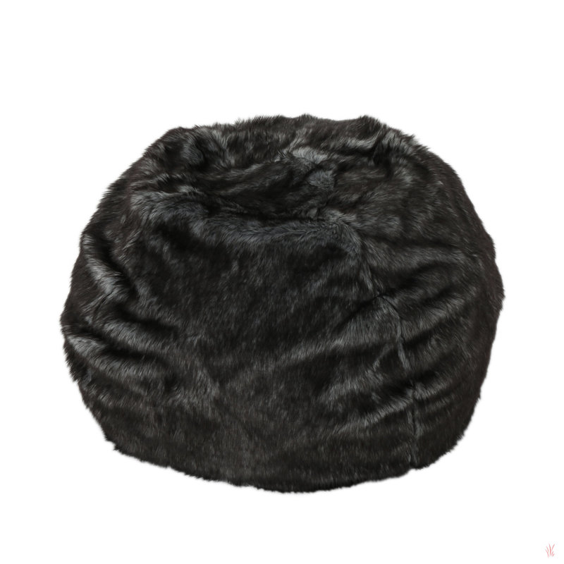 Canapé à billes 3 po, Similifourrure noire