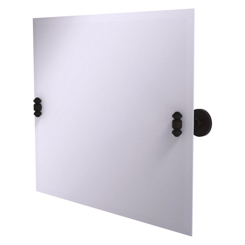 Miroir d’appoint rectangulaire inclinable en paysage 26 "x 21" Marchmont, Bronze huilé