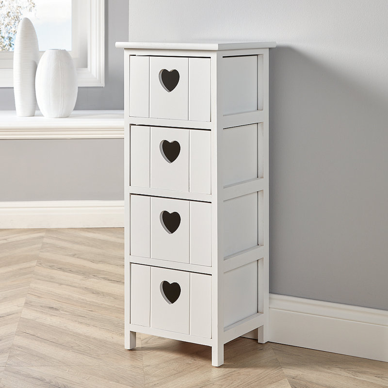 Castillo Fully Assembled 4 Drawer Chest, White