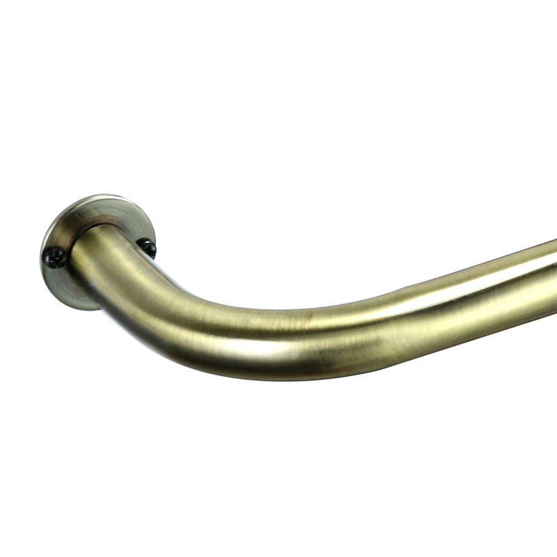 Tringle à rideau simple réglable de 1 po Aariel, Laiton antique, 48 po à 84 po