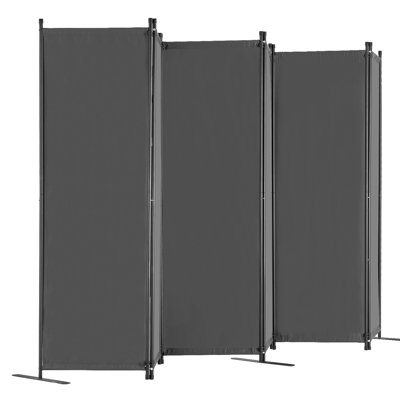 6 Panel Folding Privacy Screen, Room Divider, Grey, Ideal For Bedroom, Office, Living Room, Upgraded Fabric, Easy To Up Grey Portable Partition, Scree
