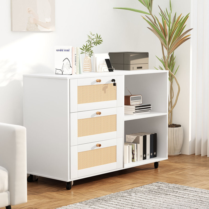 Mariame 31.4'' Wide 3 -Drawer Mobile File Cabinet