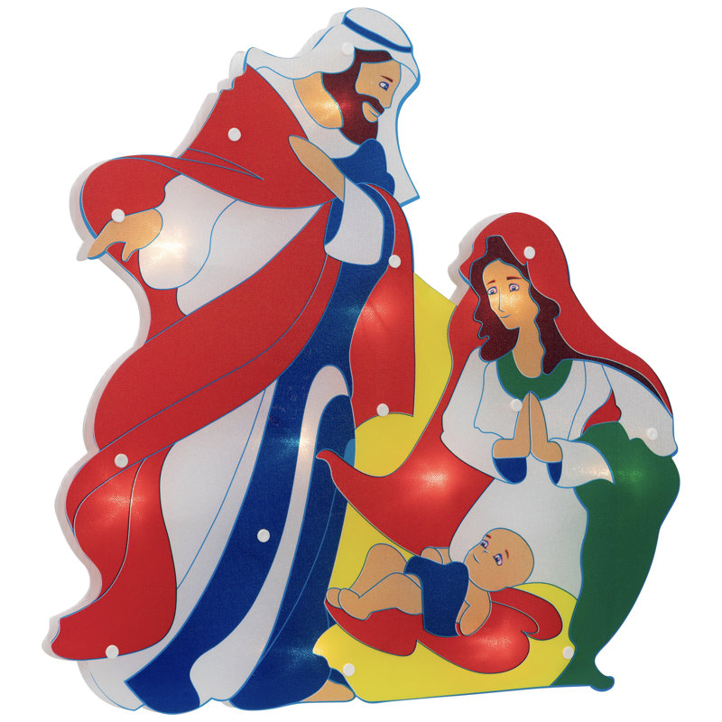 Silhouette de fenêtre de Noël 17,75 po