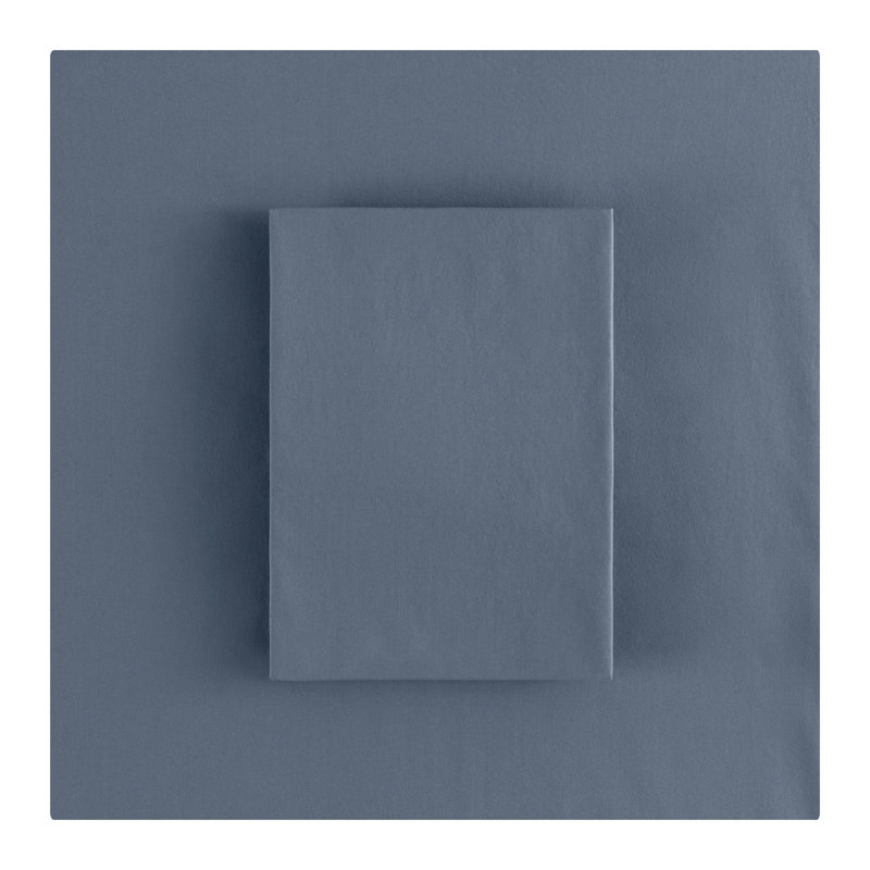 Organic Cotton Dusk Sheet Set, Blue, Full Sheet Set with 2 Pillowcases