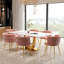 Ensemble de salle à manger rectangulaire à piédestal avec chaise tissée-602973851-602973824