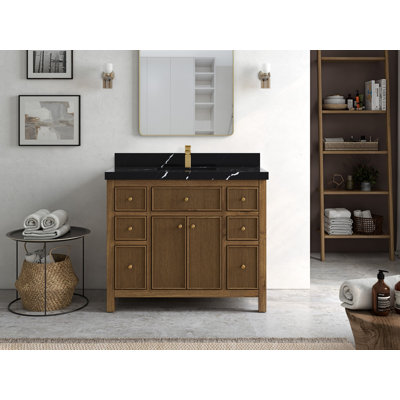 42'' Single Bathroom Vanity with Quartz Top