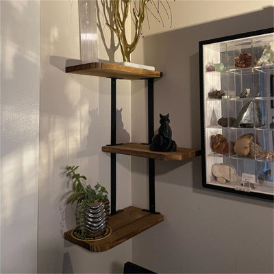 Radegund 3 Piece Solid Wood Floating Shelf