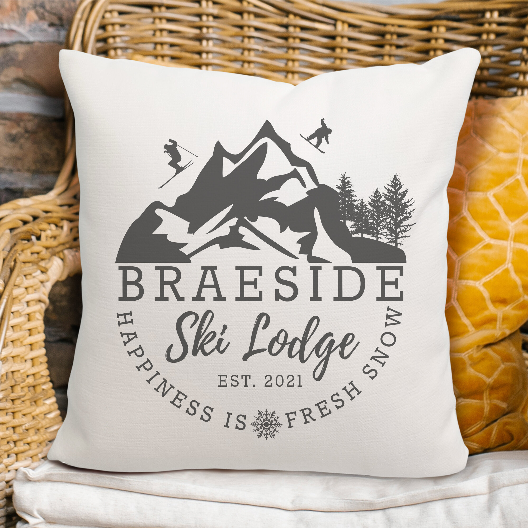 Apres Ski Square Pillow 18x18