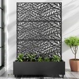 Metal Planter Box with Trellis with Wheels