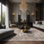 Tapis gris soyeux et moelleux-100907651