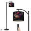 Lampe sur pied arc et pivoine, peinture sur pied, lampe sur pied à 3 lumières à intensité variable avec télécommande pour chambre à coucher, ampoule incluse