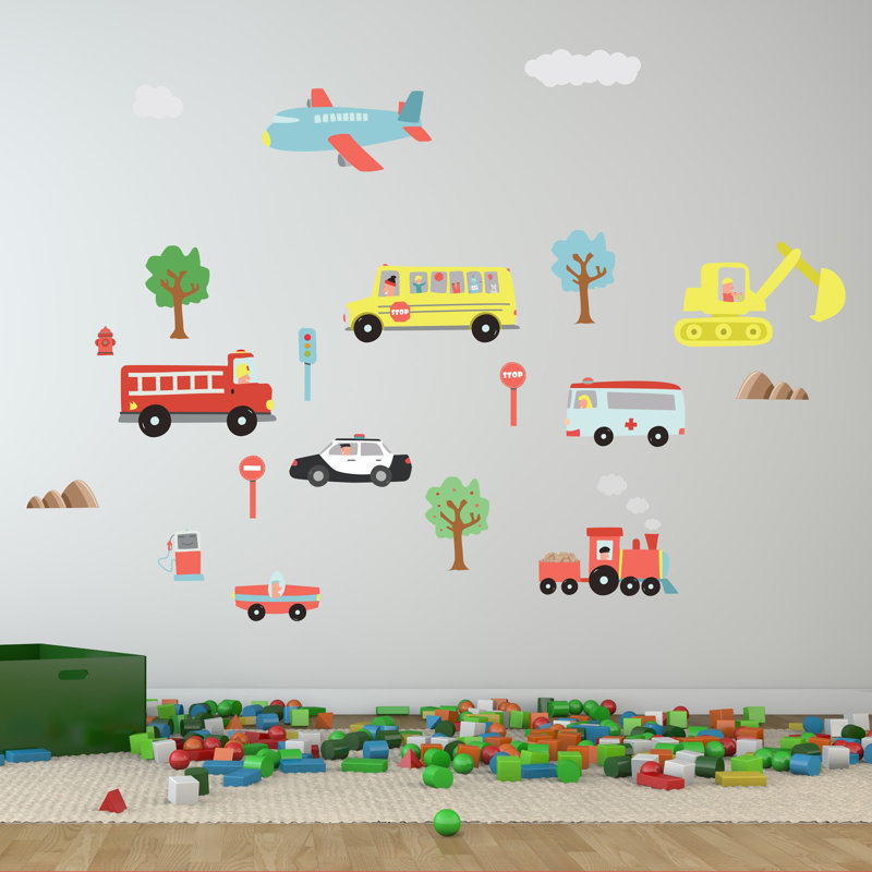 Adela Happy Cars Kids Wall Sticker