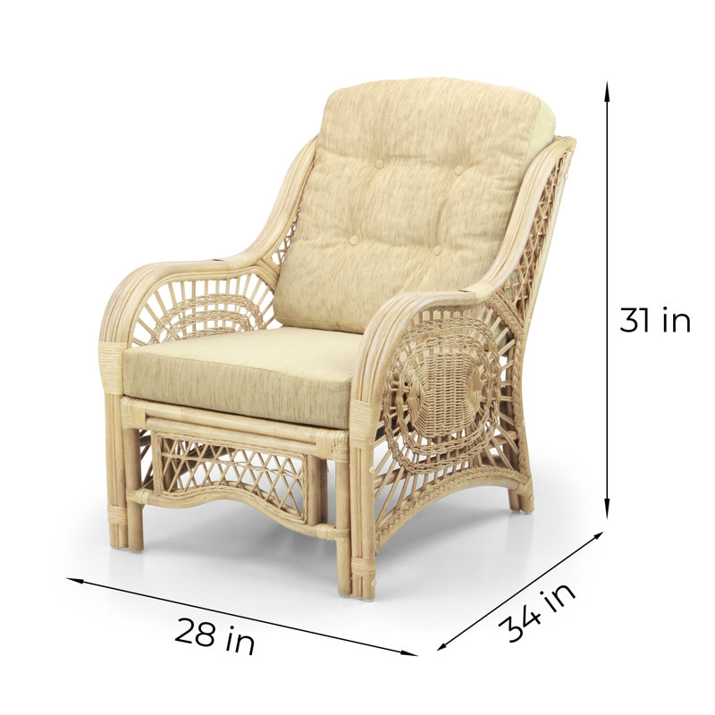 Fauteuil capitonné de 28 po de largeur, Beige