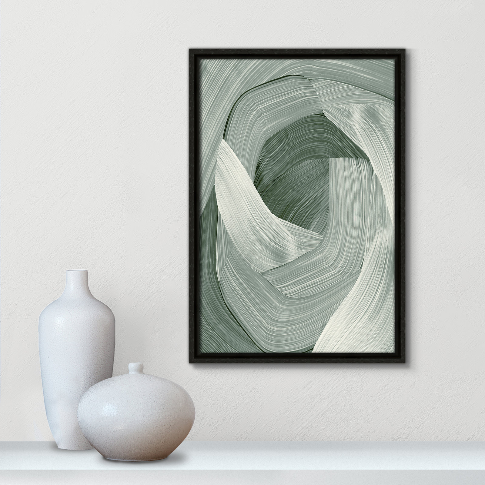 Wyn "Enriched Emerald" Print, 19.5" H x 13.5" W, Espresso