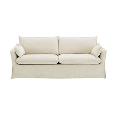 Shane Beige Linen Sofa W/2 Pillows