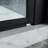 Semi- Bi Shower Doors In Matte Black With Clear Glass Panels, 34 - 35-3/8 In. W X 72 H, Aluminium Made H Black, Glass, For Bathroom Decoration