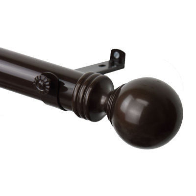 Sphere 1.5" Adjustable Length Drapery Curtain Single Rod