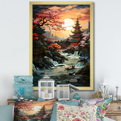 «Pohalski Asian Art Jade Palace Landscape I», reproduction sur toile