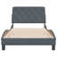 Structure de lit vidaXL sans matelas Piran gris foncé 100x203 cm velours-528764715-528764694