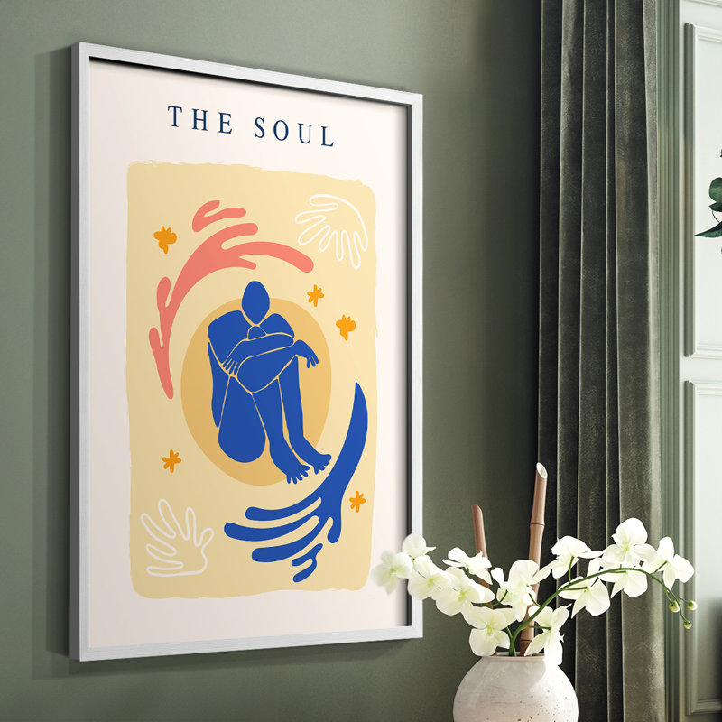 Matisse CCCXII Framed Print - Solid Wood, 10" H x 8" W, White